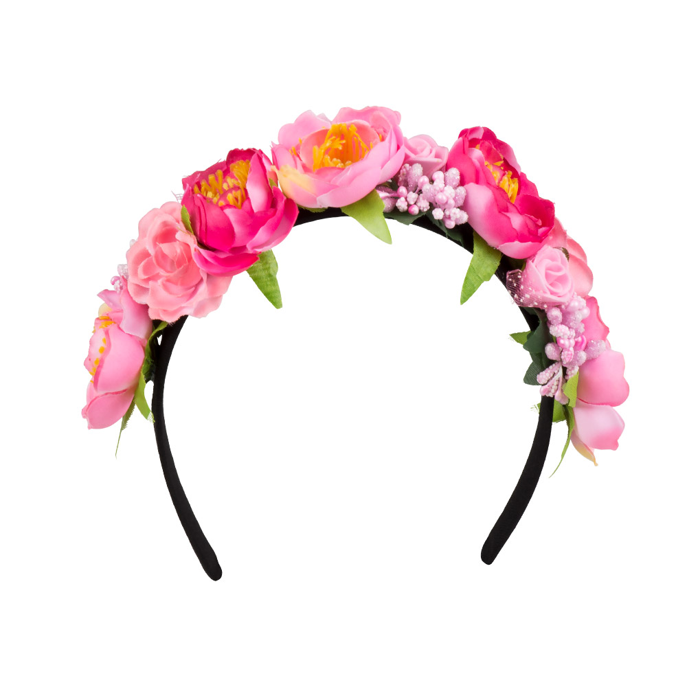 Serre-tête fleurs de lotus roses