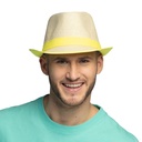 Chapeau Maui en paille jaune fluo