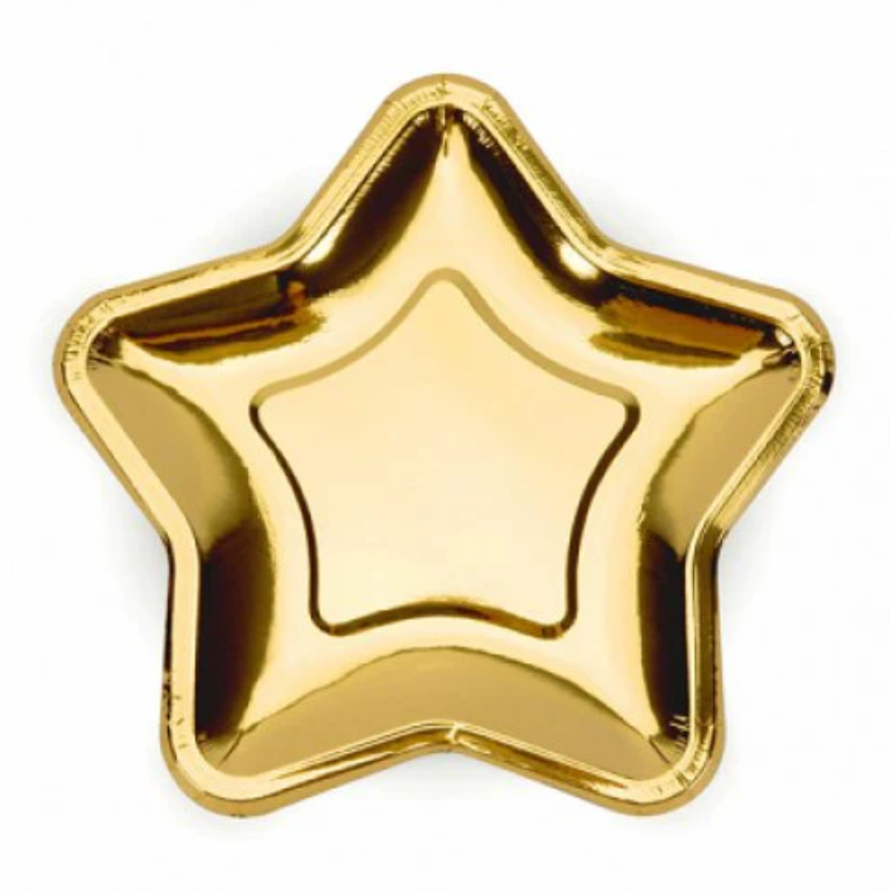 6 assiettes étoile 18 cm
