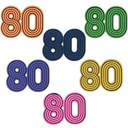 Confettis de table en bois 80's, paquet de 10 