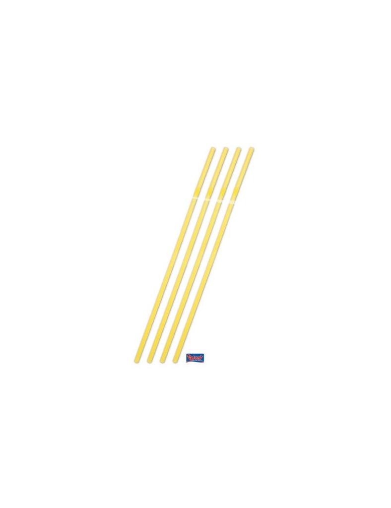 Pailles géantes fluo jaune