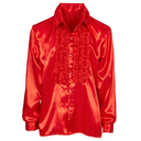 Chemise à jabot en satin 