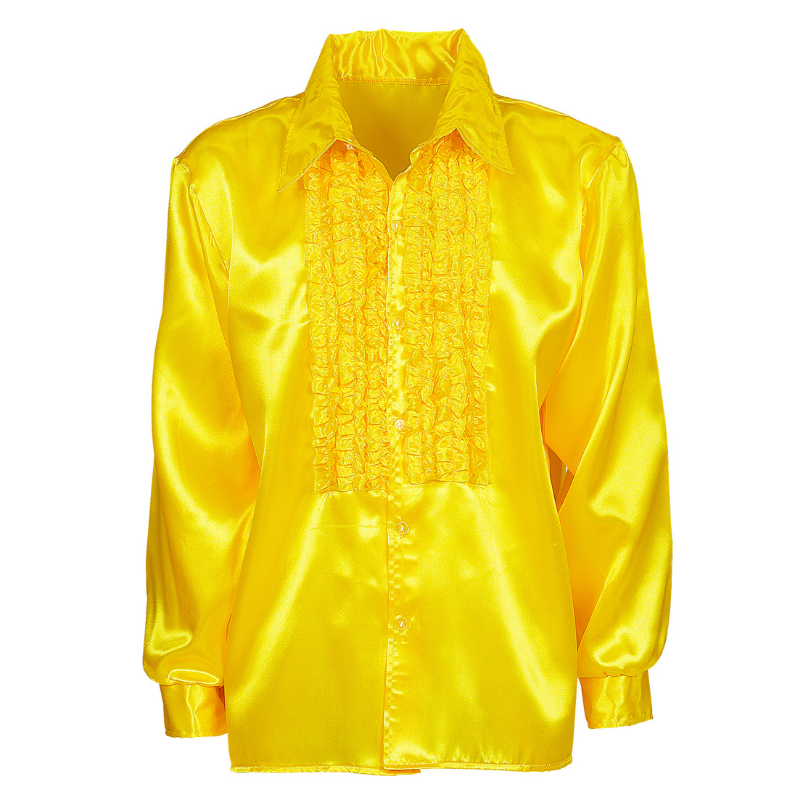 Chemise à jabot en satin 
