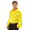 Chemise à jabot en satin 