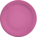 Assiettes en papier unicolore 23 cm, paquet de 8