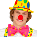Maxi noeud papillon rose de clown
