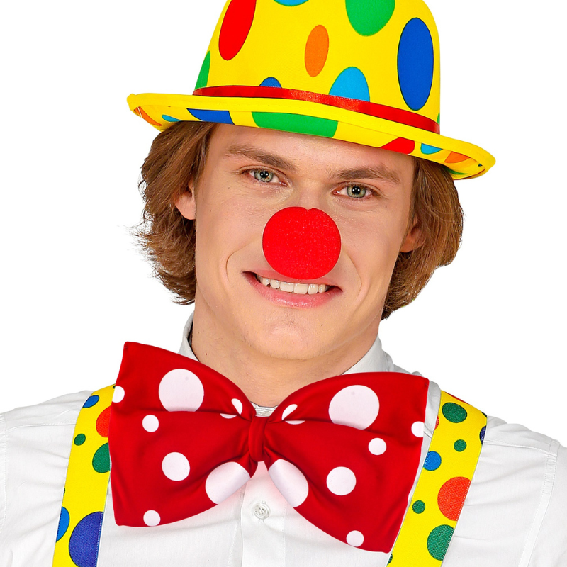 Maxi noeud papillon rouge de clown
