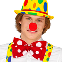 Maxi noeud papillon rouge de clown