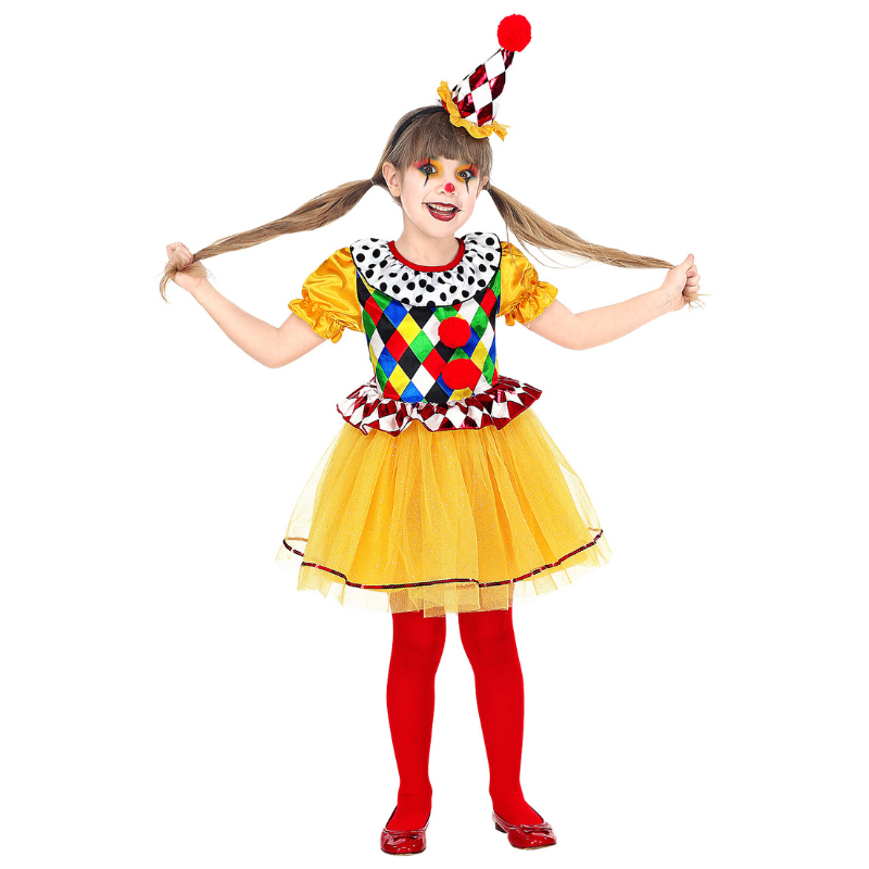 Clown Fille (Robe Tutu et Mini Chapeau) Taille
