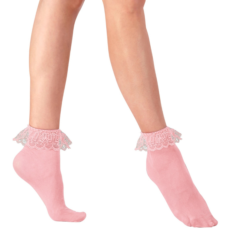 Chausettes à volants en dentelle 