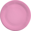 Assiettes en papier unicolore 23 cm, paquet de 8