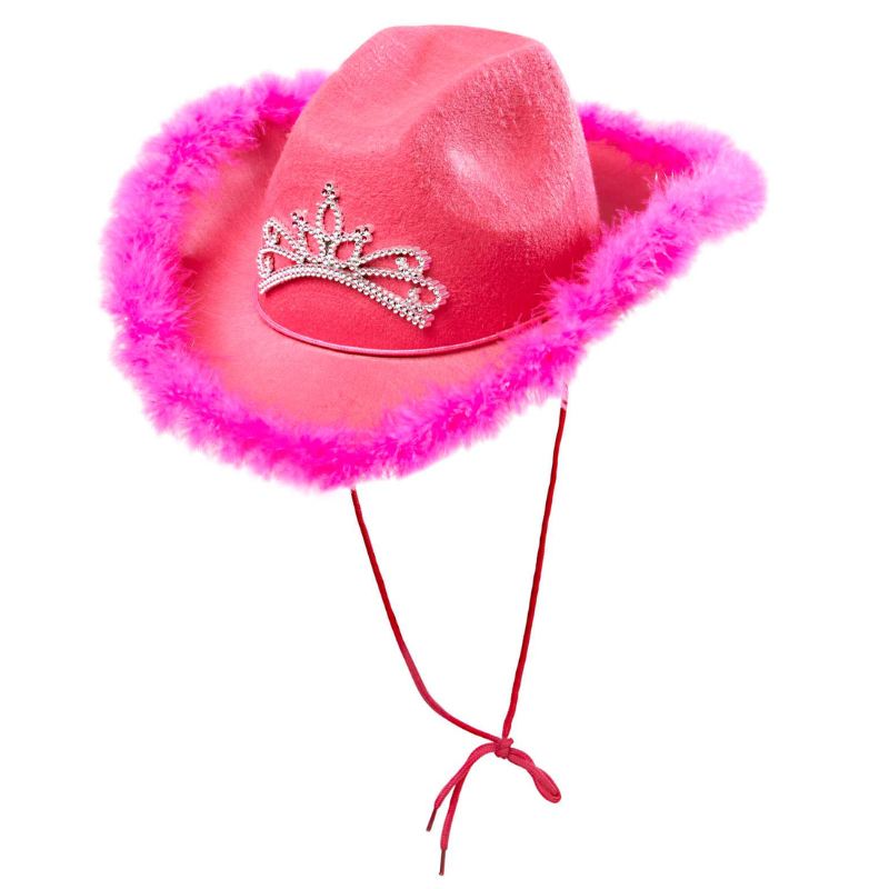 Chapeau de Cowgirl avec plume et couronne