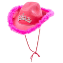 Chapeau de Cowgirl avec plume et couronne