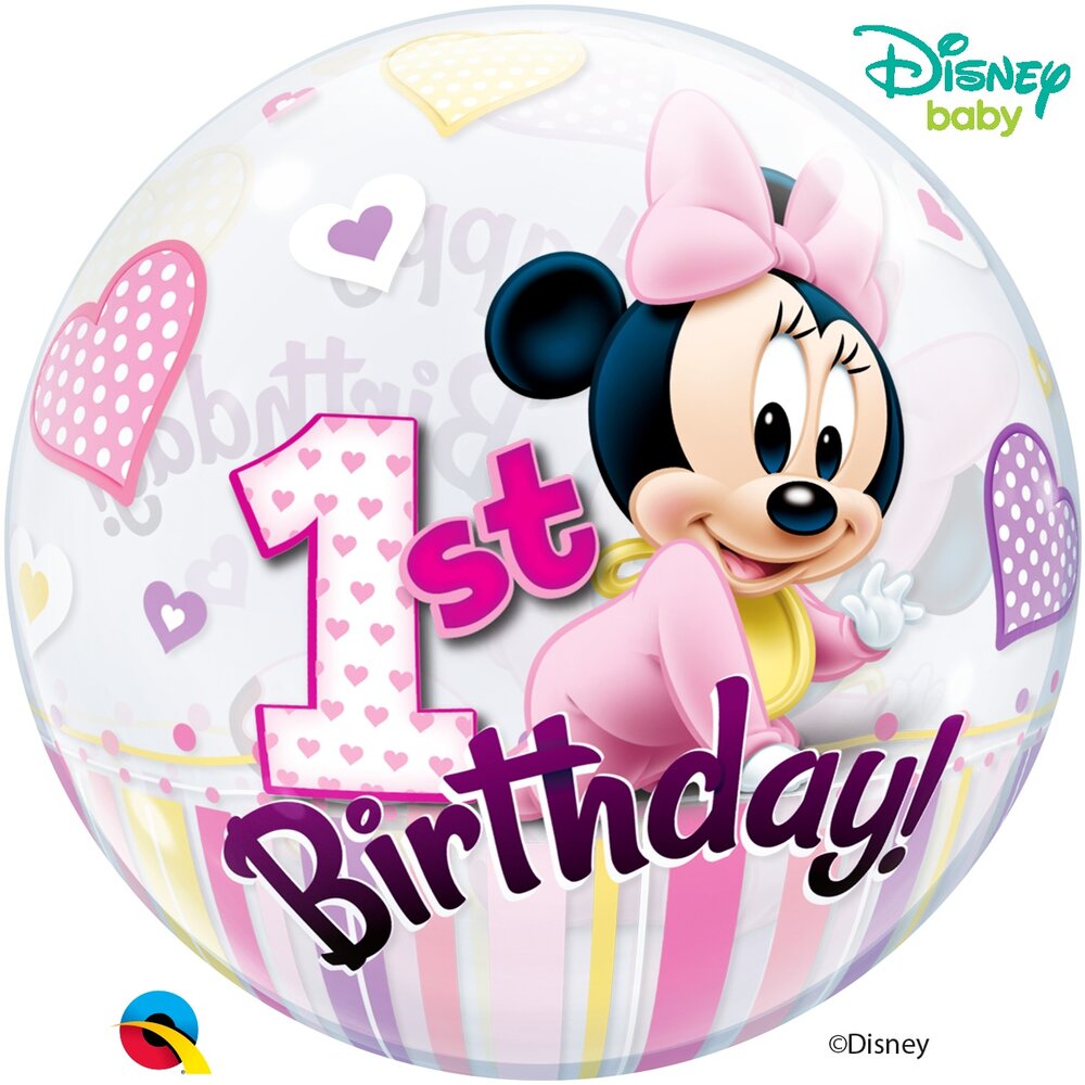 Bubble "1st Birthday" Minnie