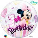 Bubble "1st Birthday" Minnie