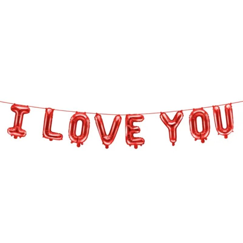 Ballons aluminium "I LOVE YOU"