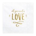 Serviettes "All you need is love", paquet de 20