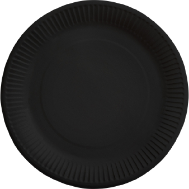 Assiettes en papier unicolore 23 cm, paquet de 8