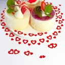 Confettis rouge métallique, sachet de 14g