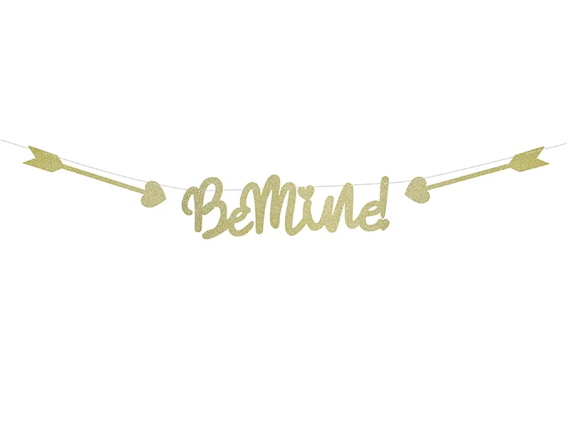 Guirlande "Be Mine" paillettes or