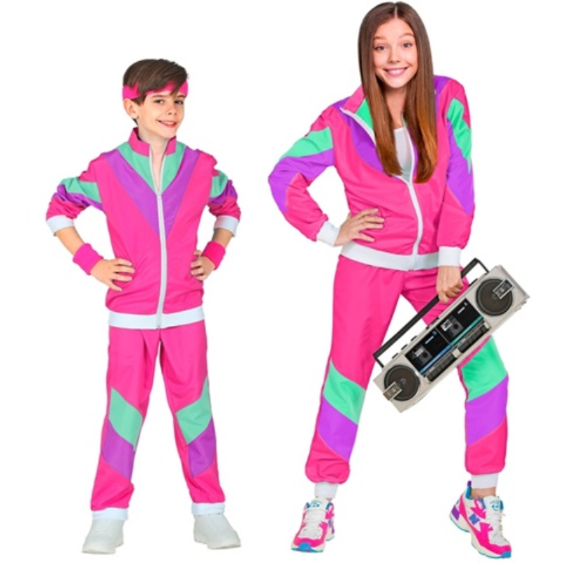 Déguisement enfant Jogging 80's Bleu - 11/13 ans