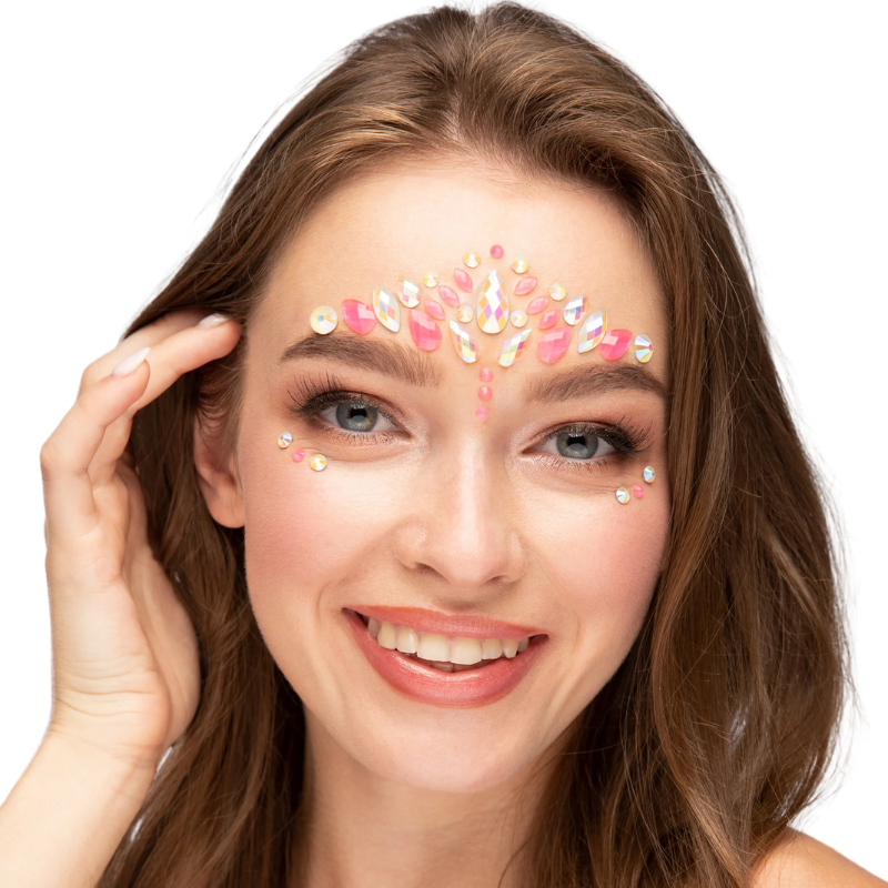 Bijoux de visage glow in the dark "Pink Flamingo" 