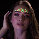 Bijoux de visage glow in the dark "Pink Flamingo" 