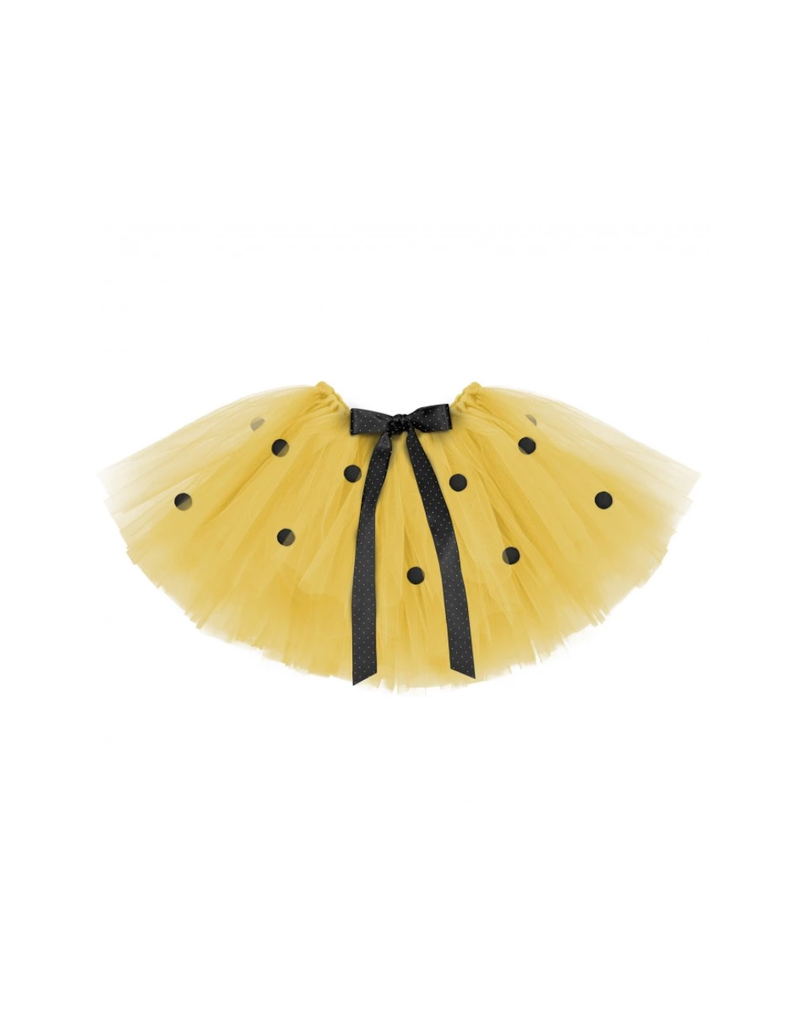 Tutu fille jaune à pois noirs