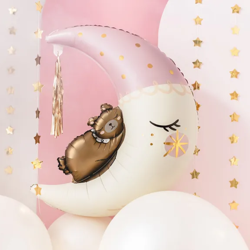 Ballon Ourson endormi sur lune 98 cm