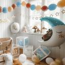 Ballon Ourson endormi sur lune 98 cm