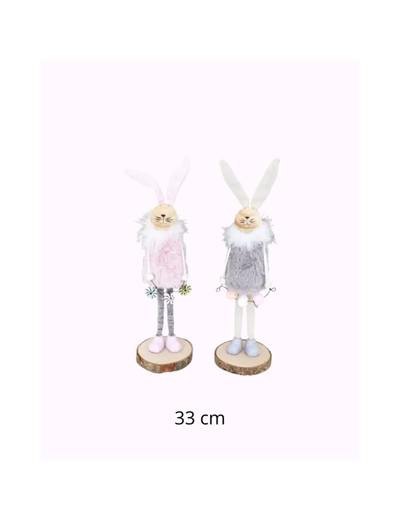 Centre de table lapin avec fourrure