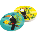 6 sous-verres Toucan tropical
