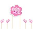 Cake toppers baby shower fille