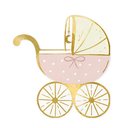 Serviettes poussette rose