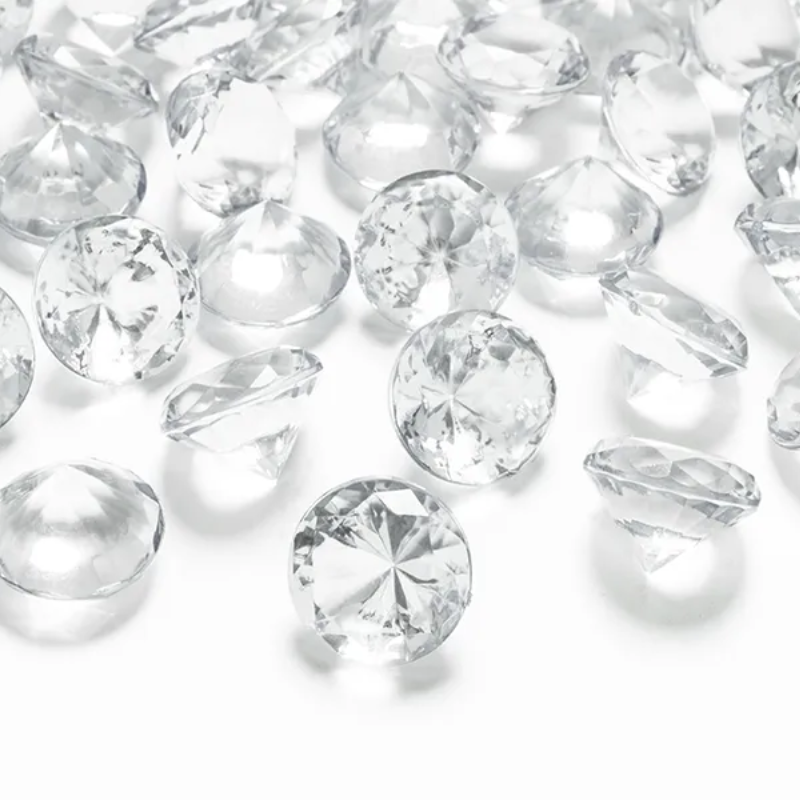 Diamants décoratifs transparents
