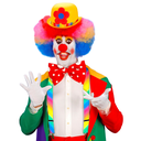 Bretelles de clown arc-en-ciel
