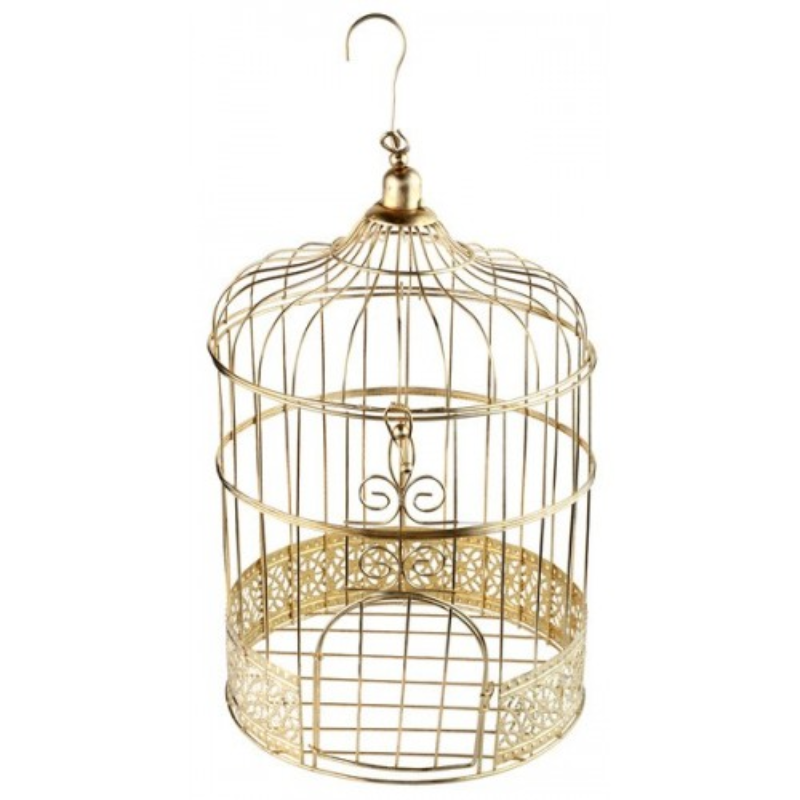 Cage en métal doré