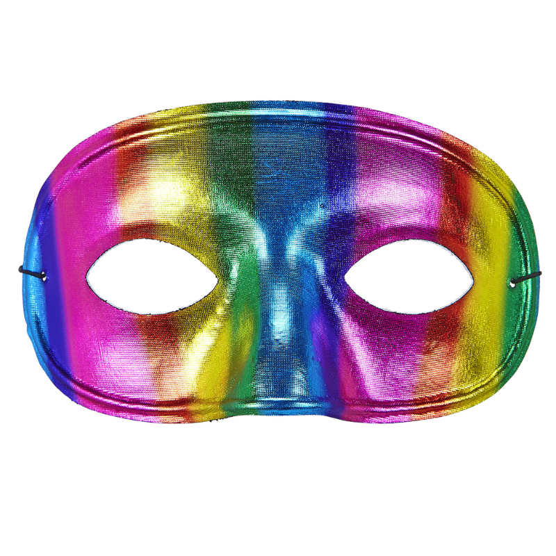 Masque loup arc-en-ciel