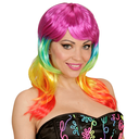 Perruque longue Arc-en-ciel pour femme