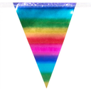 Guirlande de fanions arc-en-ciel géante