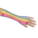 Gants mitaines en résilles arc-en-ciel 