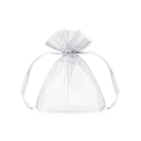 10 Sachets en organza blanc