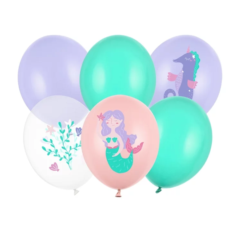 Lot de 6 ballons latex 11" sirène