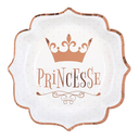 10 Assiettes Princesse rose gold