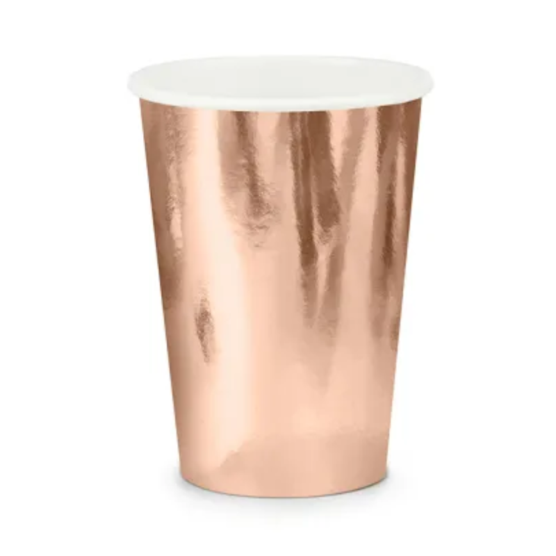 6 Gobelets rose gold