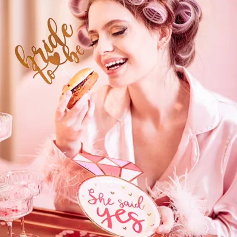 Cake topper "Bride to be" rose gold