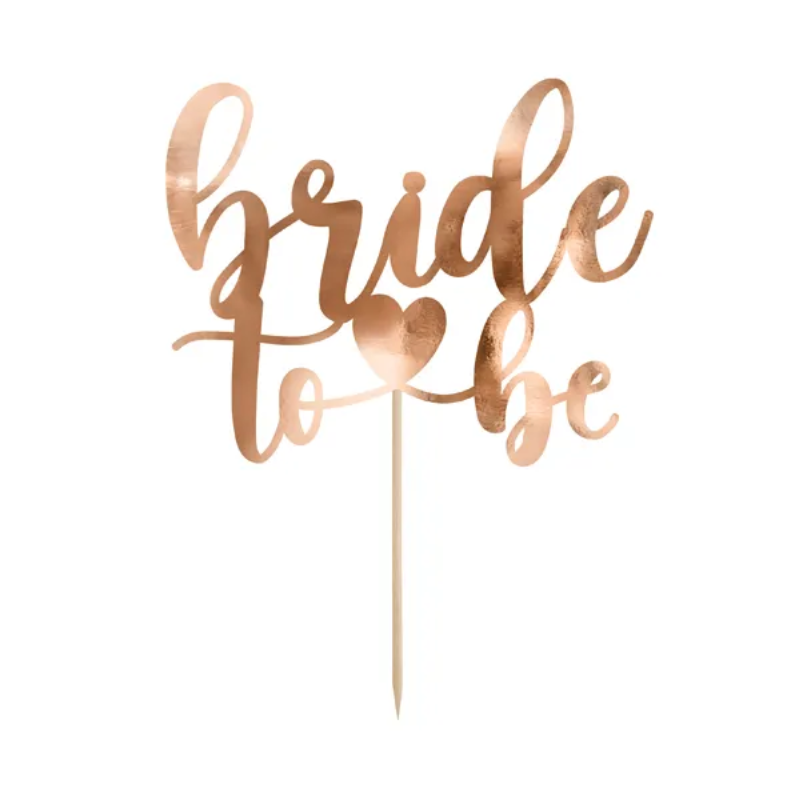 Cake topper "Bride to be" rose gold