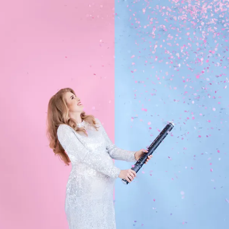 Canon à confettis Gender reveal rose