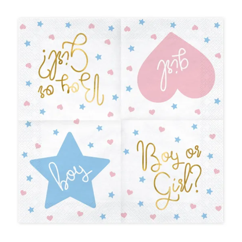 20 Serviettes "Boy or Girl ?"