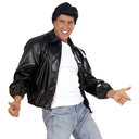 Blouson en simili cuir "Greaser" pour homme